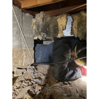Our technicians worked hard to safely and properly install a brand new dryer vent inside a client's home.